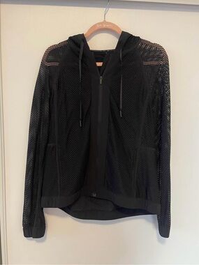 lululemon athletica Black Mesh Zip Hoodie Jacket
